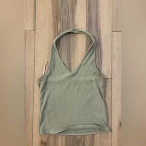 Sage green halter top